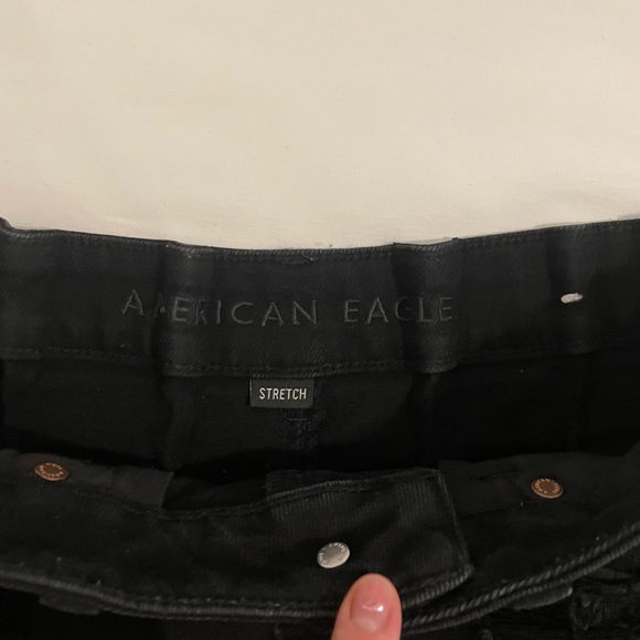 American Eagle black distressed jean shorts - Picture 5 of 5